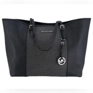 Michael Kors Studded Jet Set Tote Bag in Black